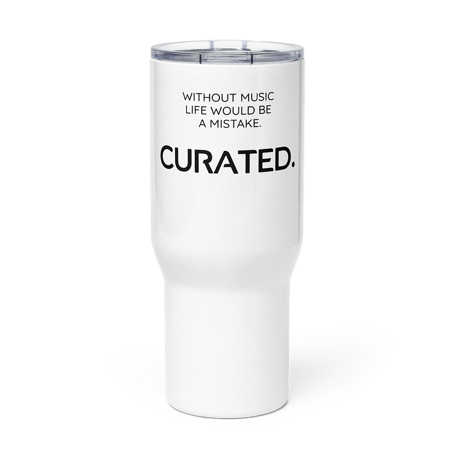 WITHOUT MUSIC LIFE WOULD BE A MISTAKE. Travel Mug with a Handle product image (3)