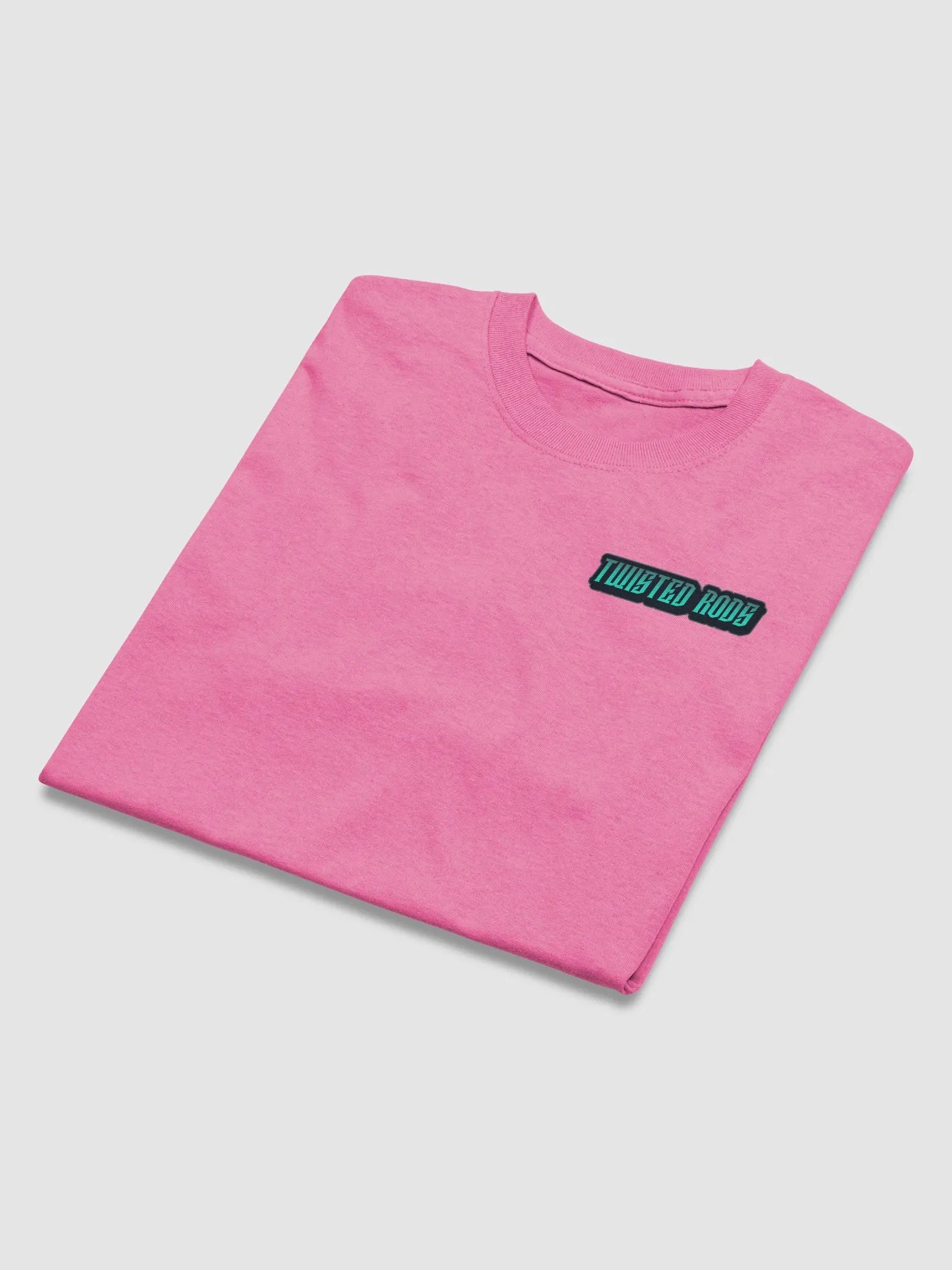 Twisted Rods Aqua Font T-Shirt Dual Logo product image (4)