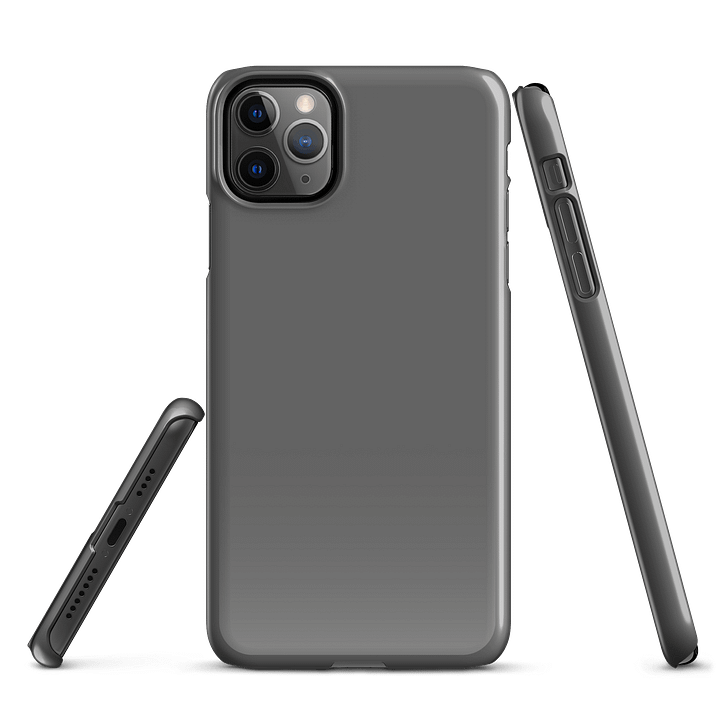 Dark Gray Solid Color iPhone® Glossy Snap Case product image (3)