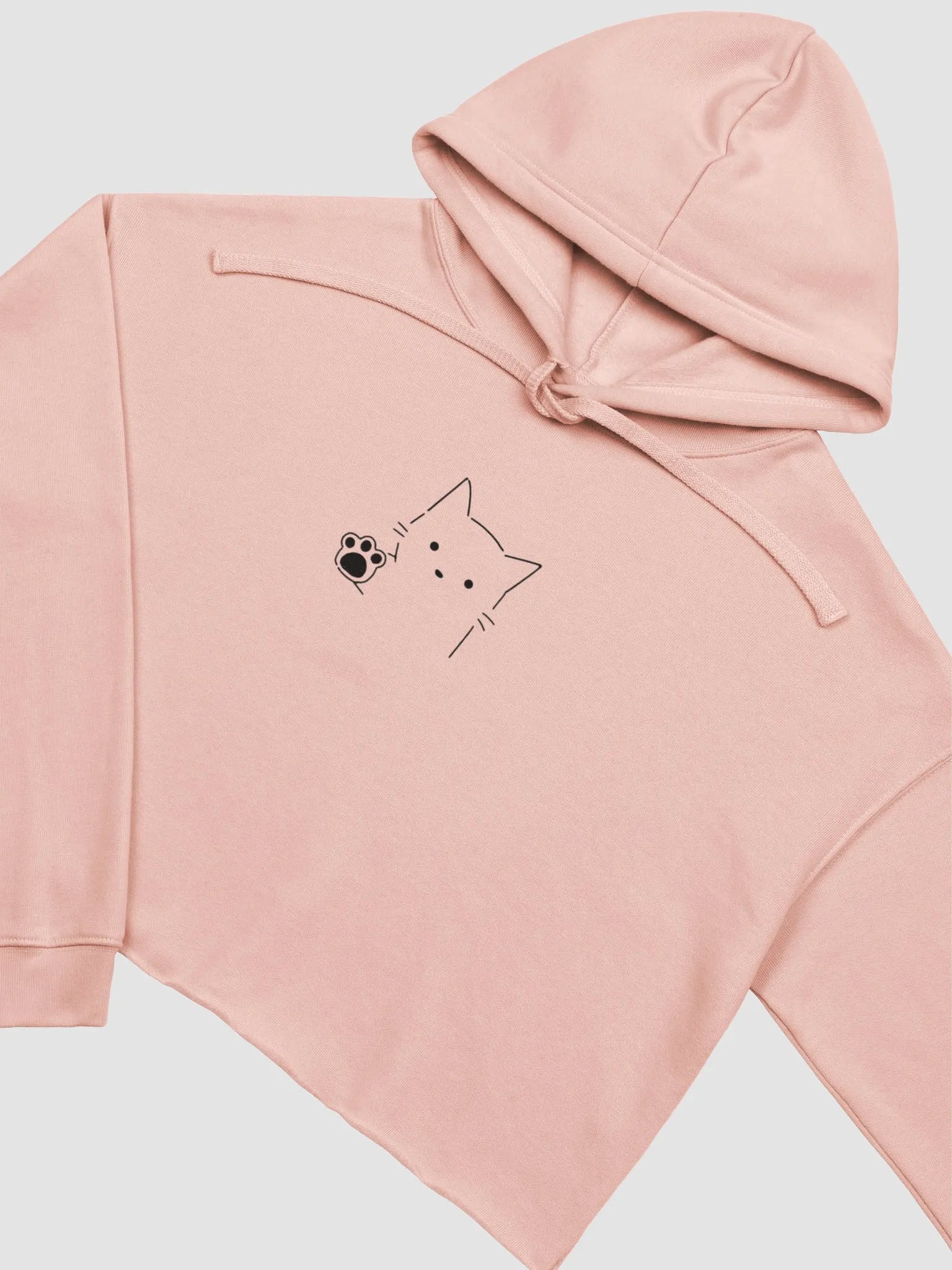 Minimalist Cat Line Drawing Crop Hoodie product image (6)