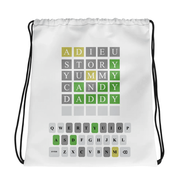 Wordle Drawstring Bag product image (1)