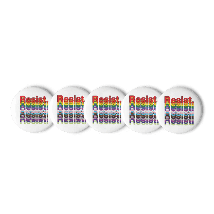 Resist - Rainbow Set of Five Pins product image (1)