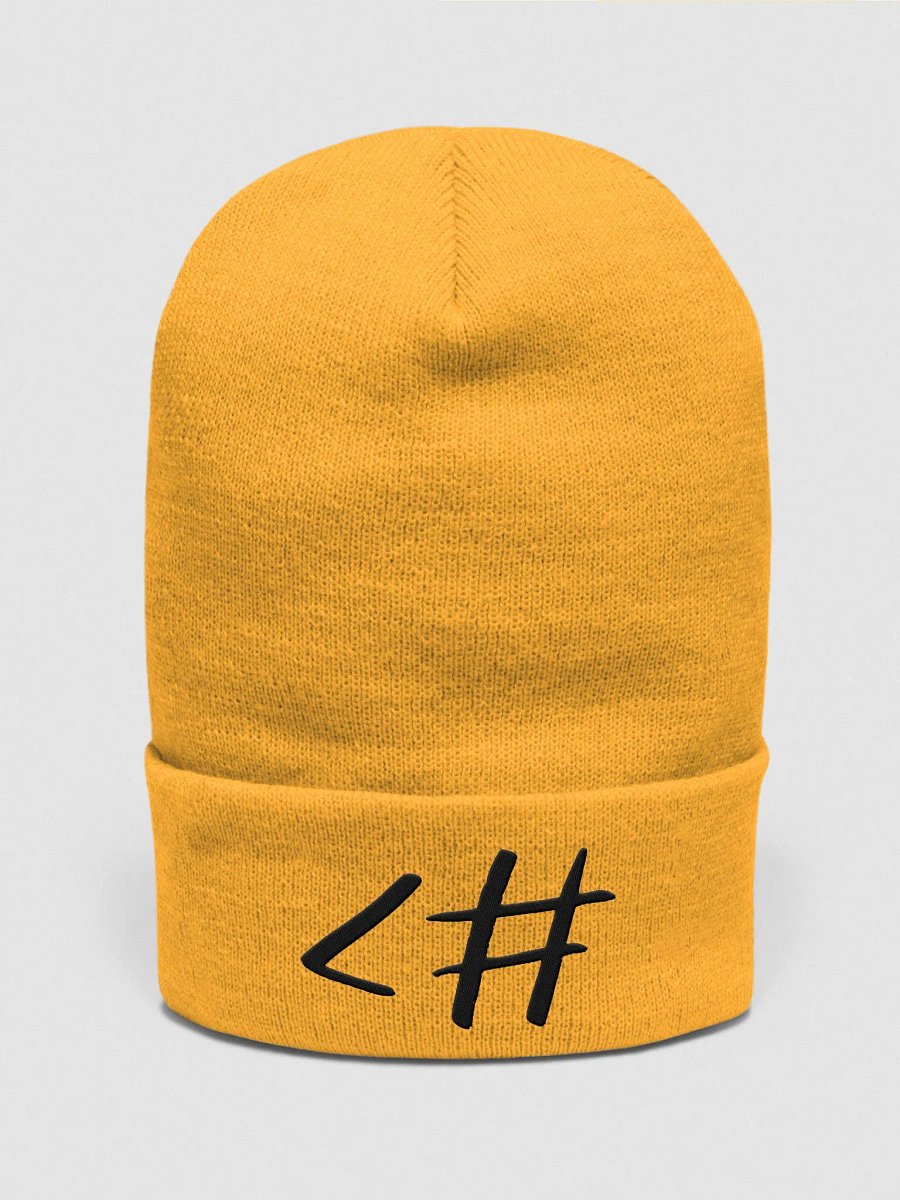 <# Beanie - black type product image (1)