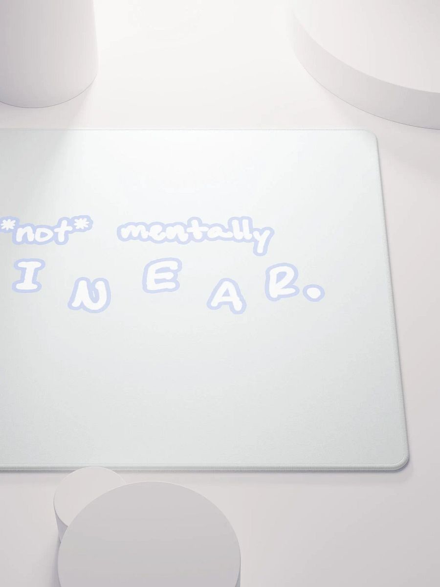 *not* mentally linear (lined design, #BDCAEF) mouse pad product image (5)