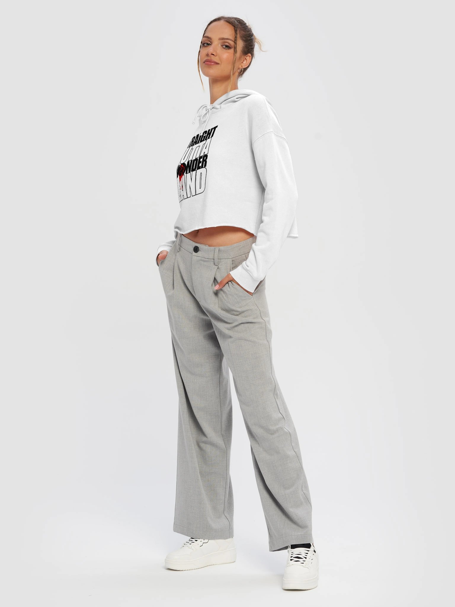 Straight Outta Wonderland Crop Hoodie product image (41)