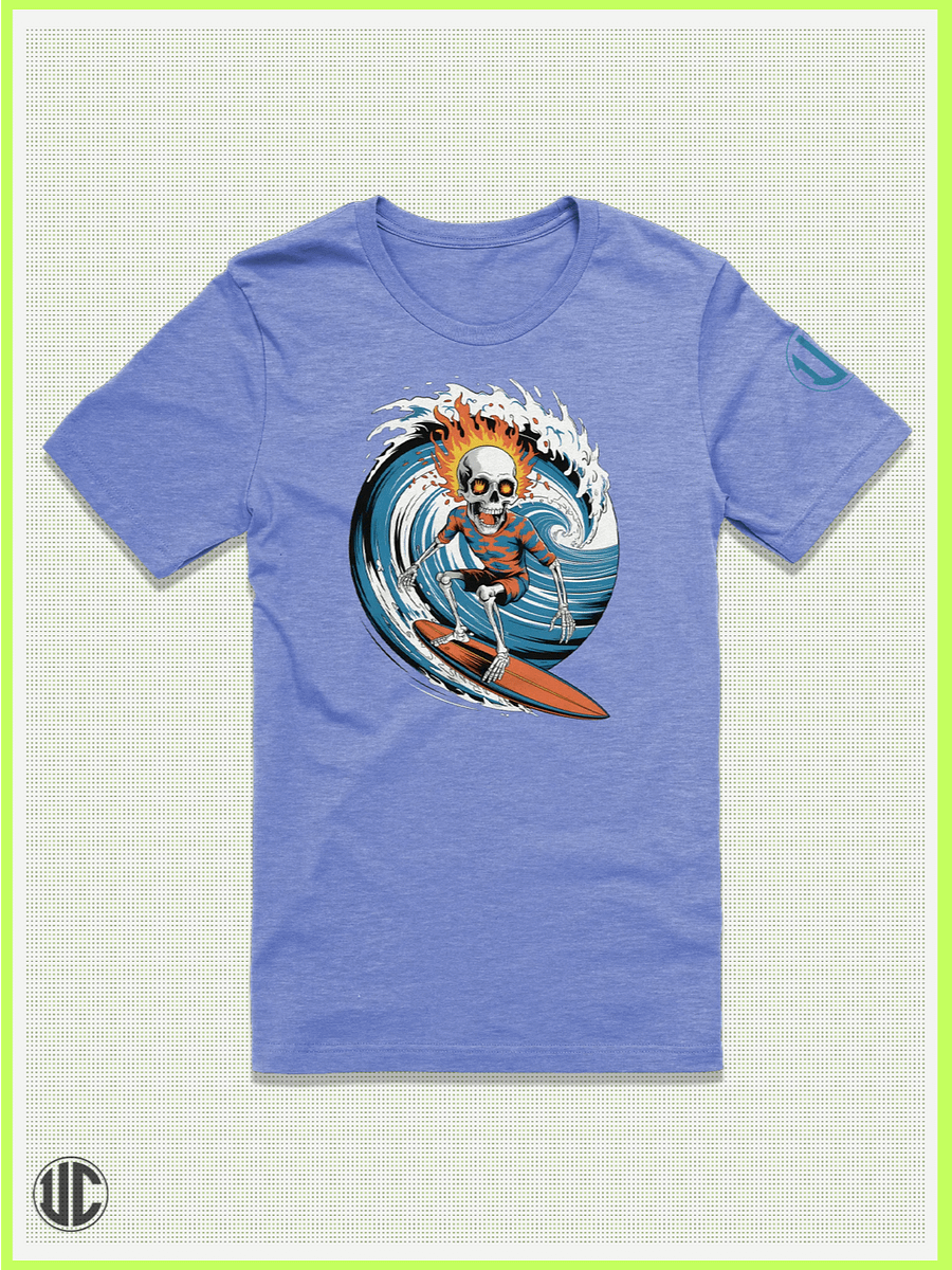 Firewave Skull Surfer – Graphic Surf T-Shirt product image (1)