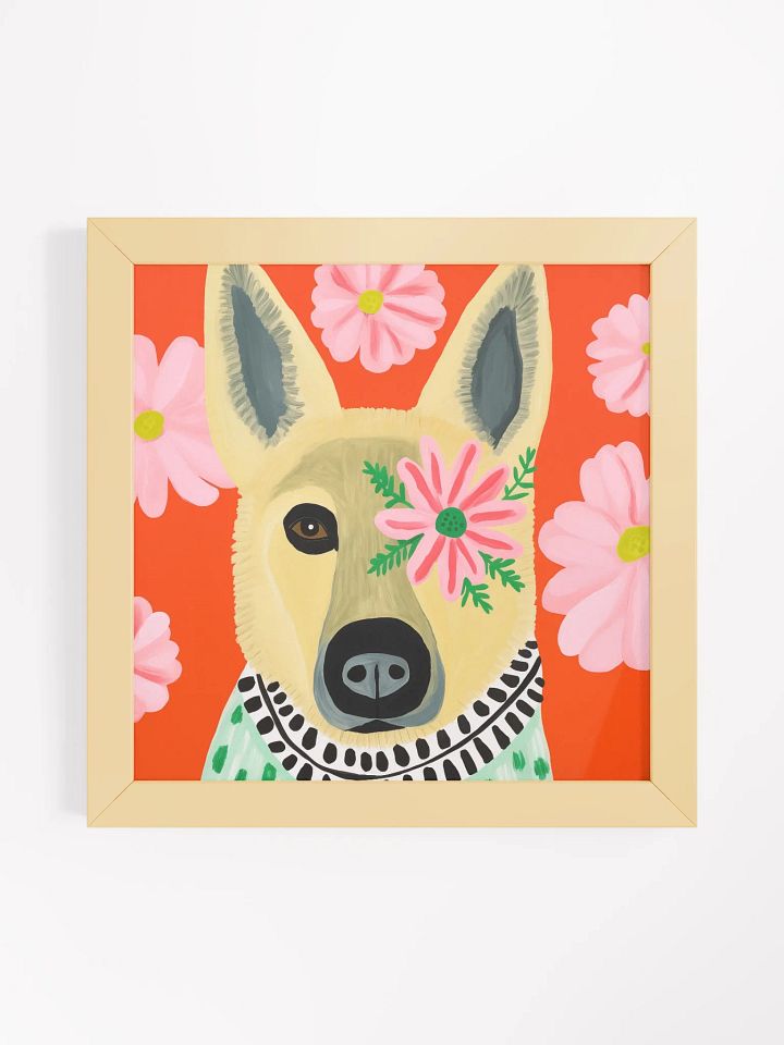 Whimsical Dog Floral Fantasy Poster product image (6)