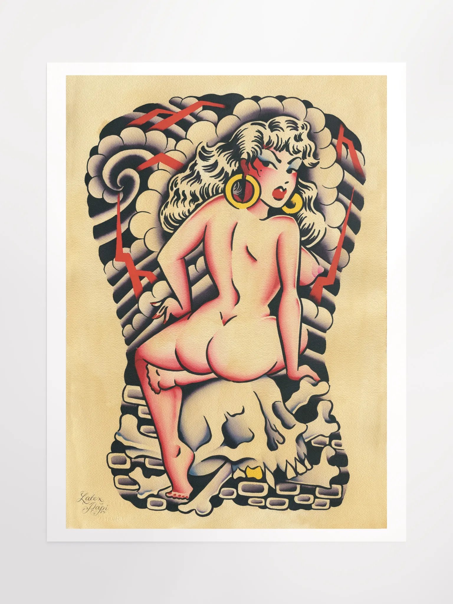skull sittin' 18x24 print product image (1)