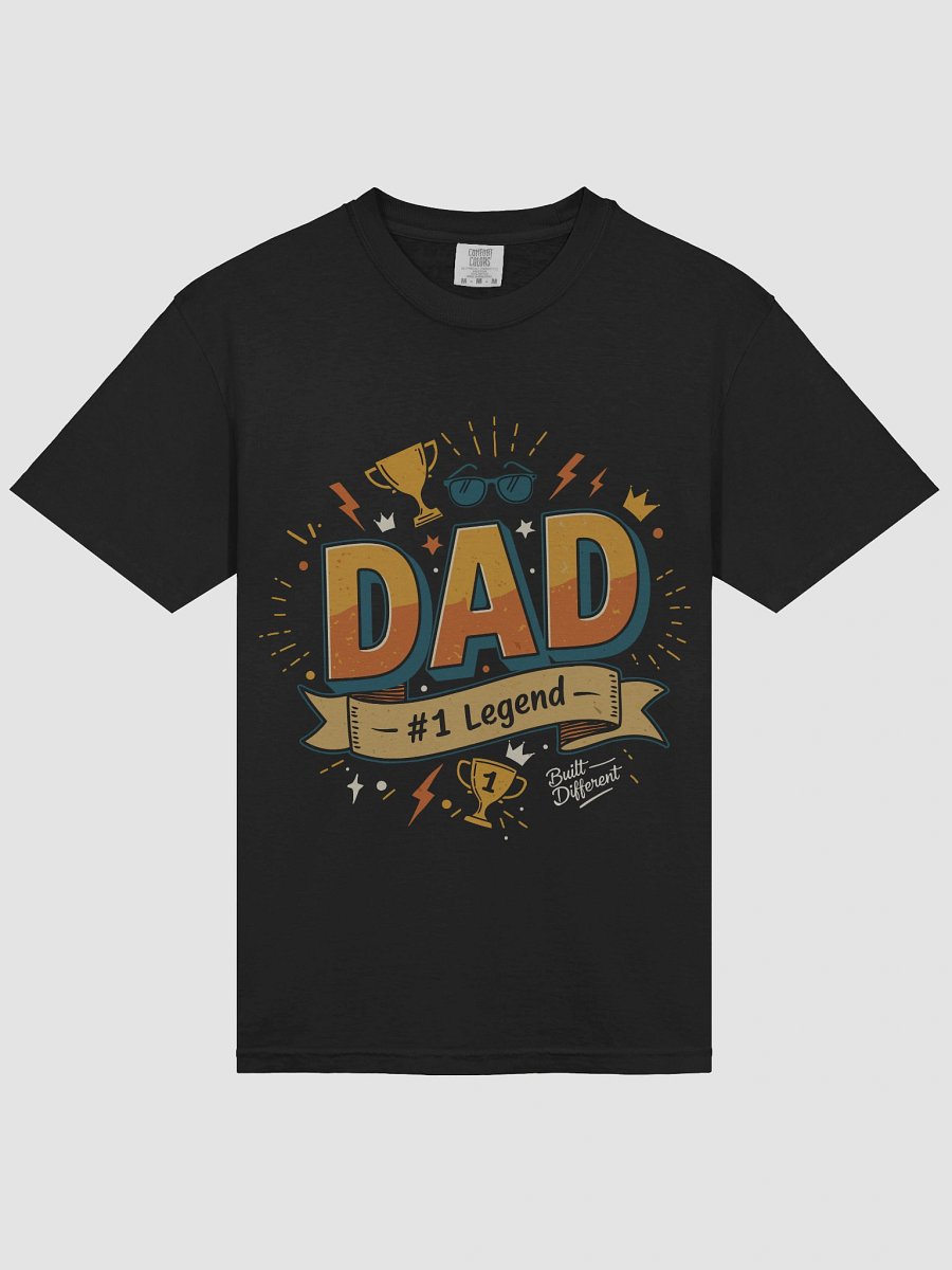 Dad #1 Legend Built Different Heavyweight Tee product image (3)