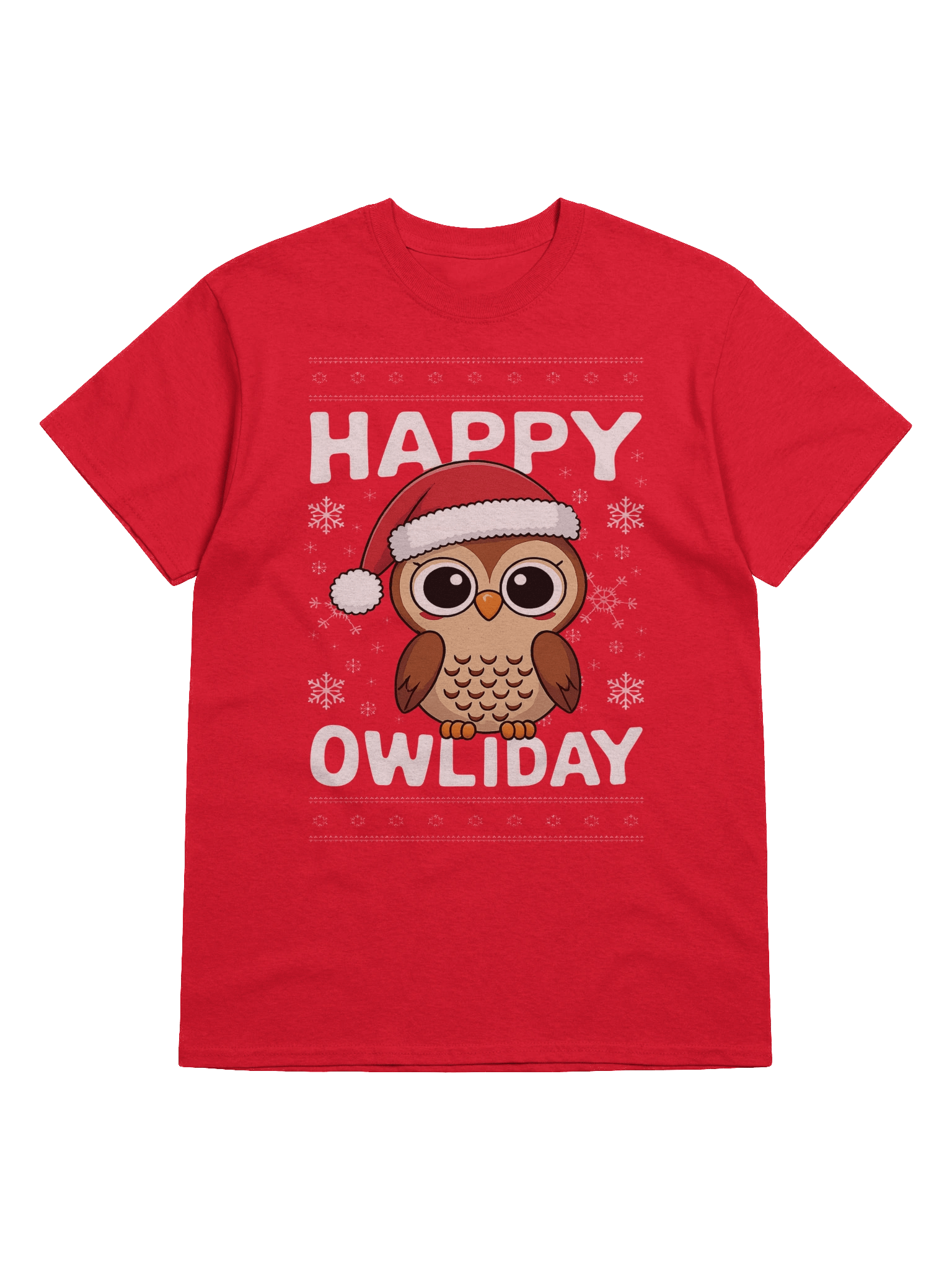 Happy Owliday T-Shirt | Funny Christmas Shirts product image (1)