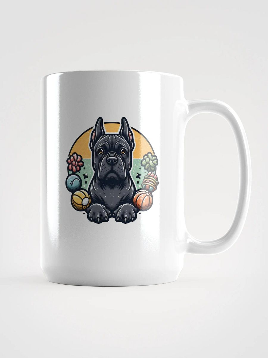 Black Cane Corso with Colorful Balls Mug – Fun Dog Lover Gift product image (1)