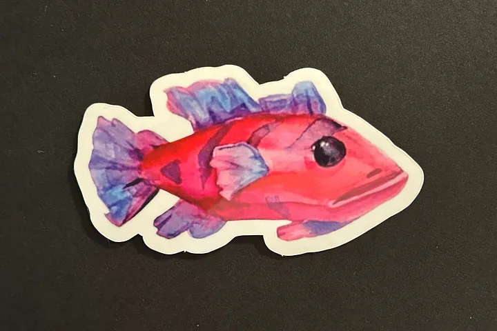 Ruby Splashtail Vinyl Sticker product image (1)