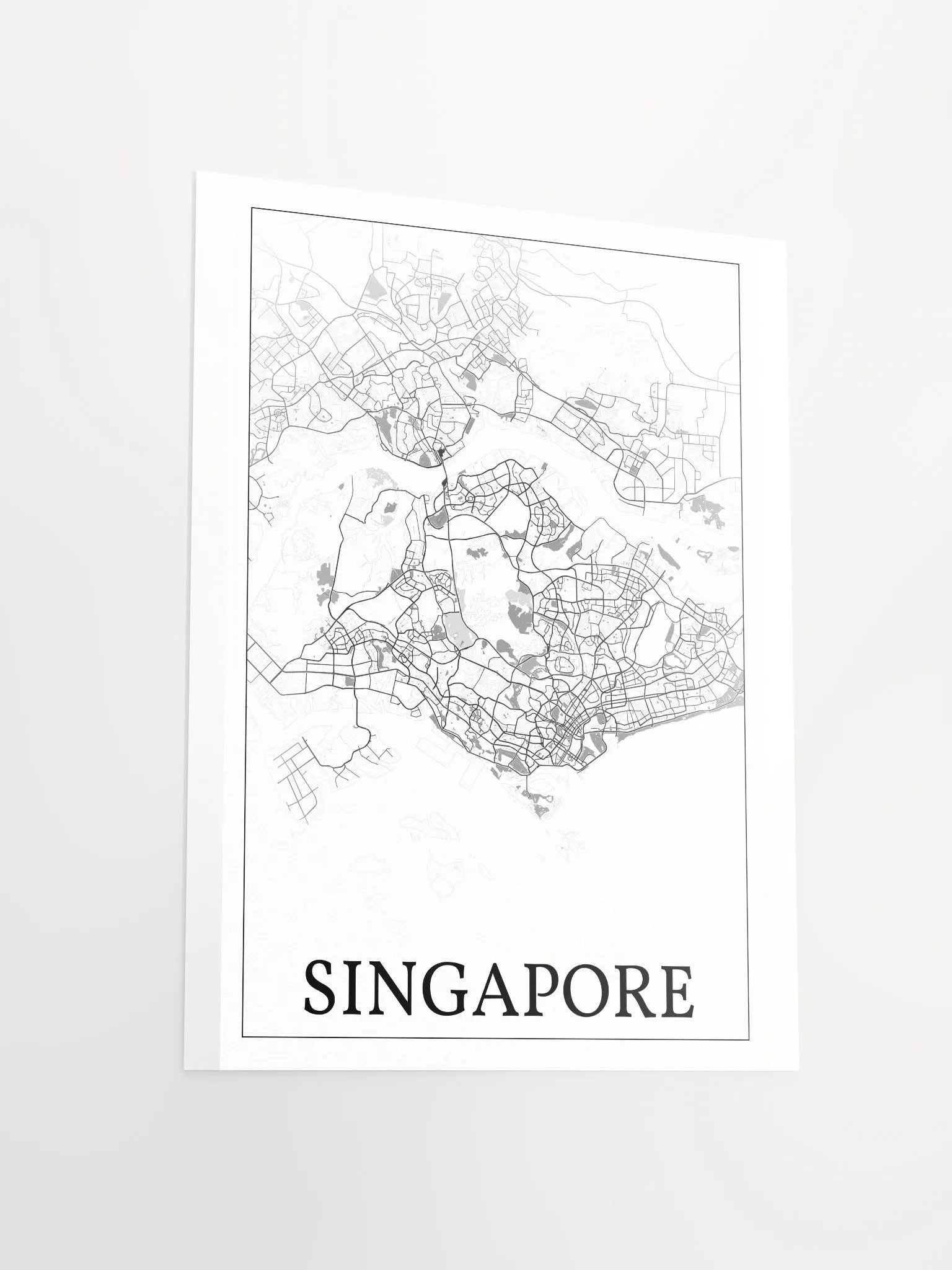 Singapore, city map print product image (14)