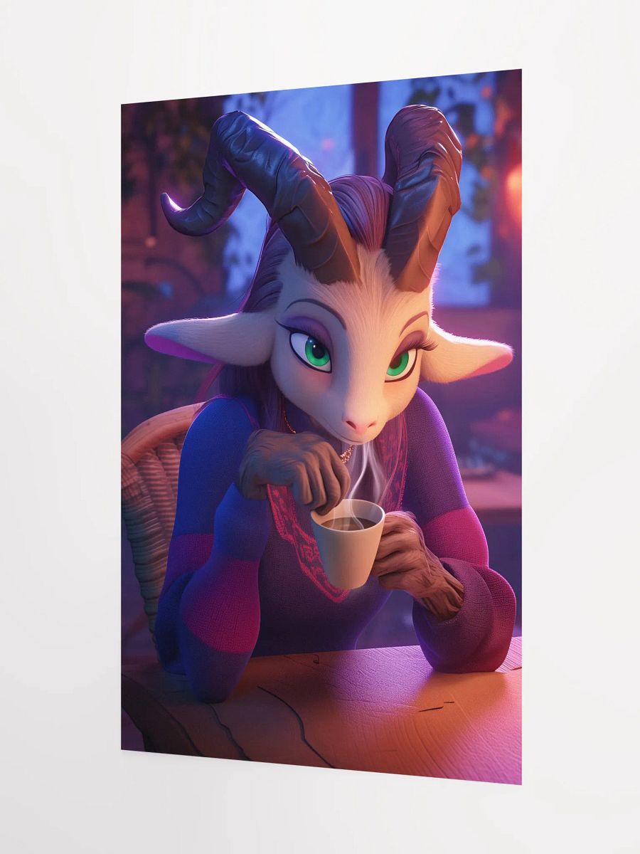 Cozy Goat in Purple Sweater Poster product image (3)