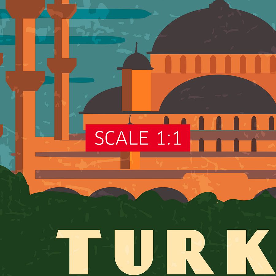 Istanbul, Turkey — Retro travel minimalist poster, retro travel art, retro travel wall art, vector art product image (4)