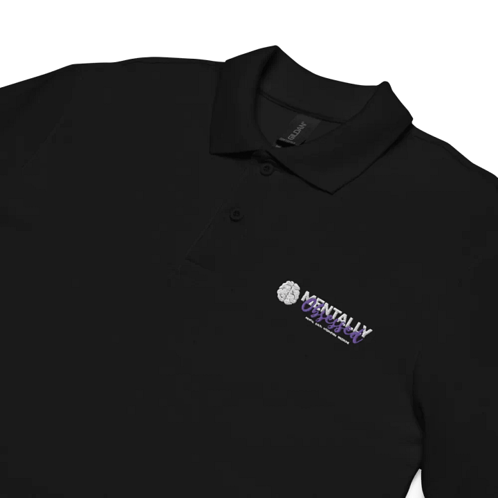 Black Mentally Obsessed polo shirt product image (2)