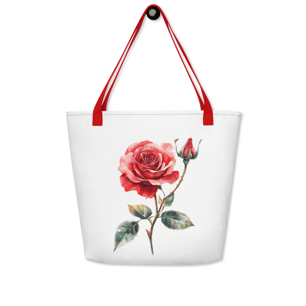 Blooming Red Rose Large Tote Bag product image (4)