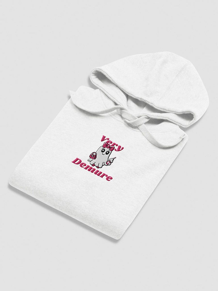 Very Demure Cute Ghost Embroidered Premium Hoodie product image (3)
