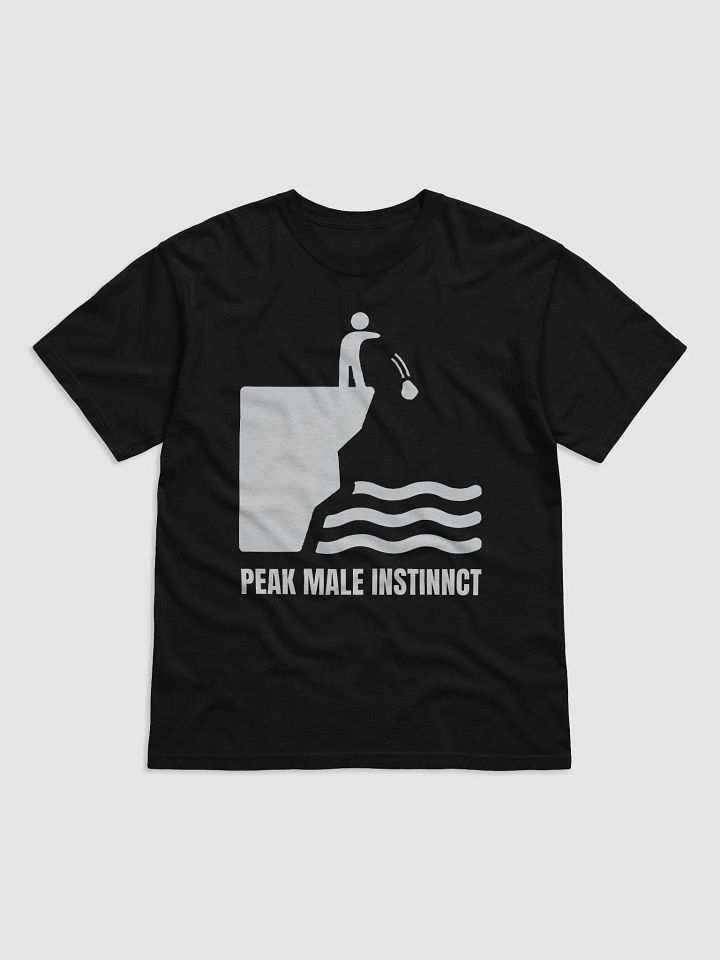 Peak Male Instinct Funny Cliff Rock Throwing Shirt product image (2)