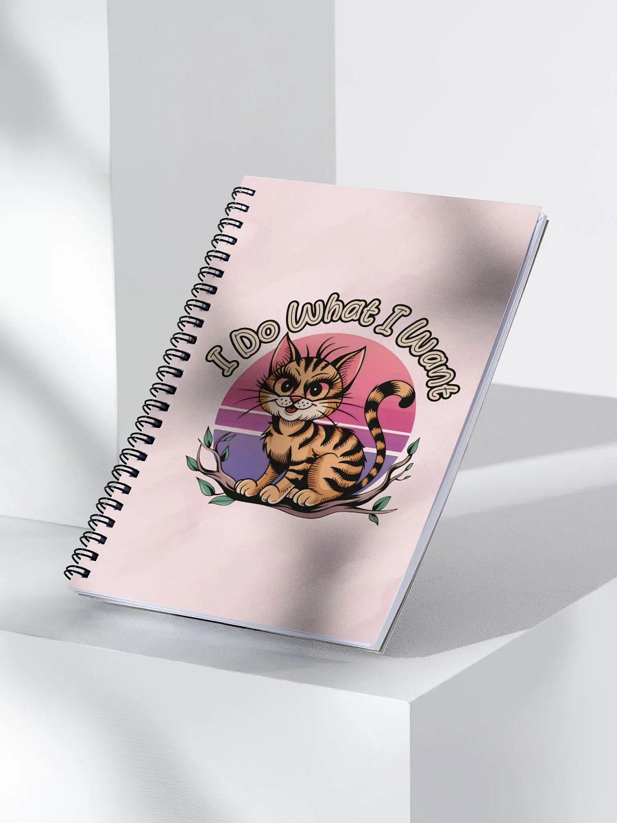 Mischievous Cat 'I Do What I Want' Spiral Notebook product image (3)
