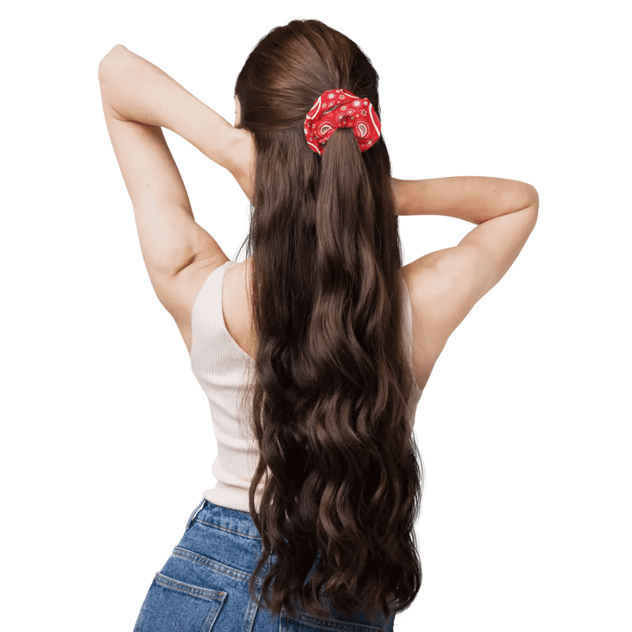 Red/Navy Paisley Dreams All-Over Print Scrunchie product image (2)