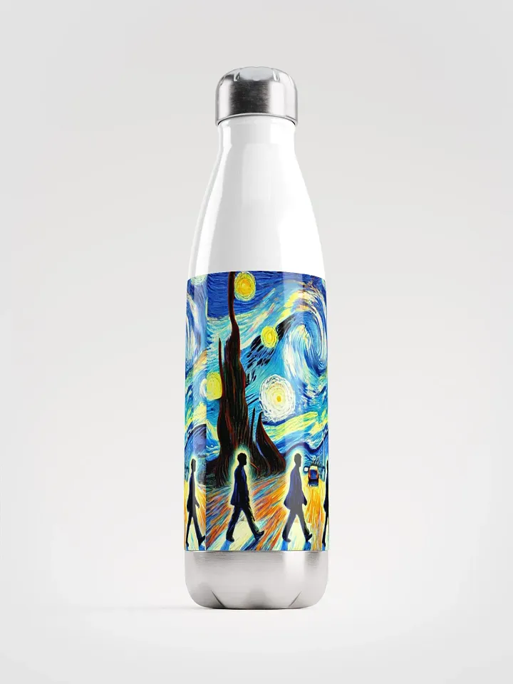 💧 The Beatles – Abbey Road Van Gogh-Inspired Stainless Steel Water Bottle product image (1)