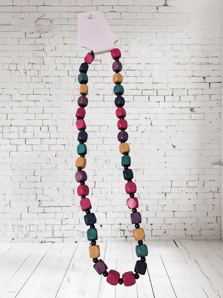 Bold Colors Flat Bead Necklace product image (1)