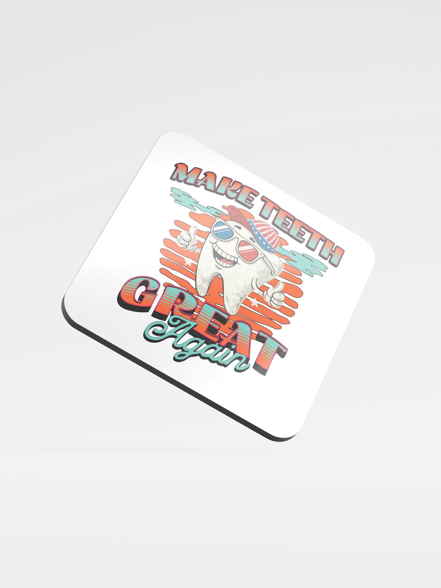 Make Teeth Great Again Patriotic Tooth Coaster Set product image (2)