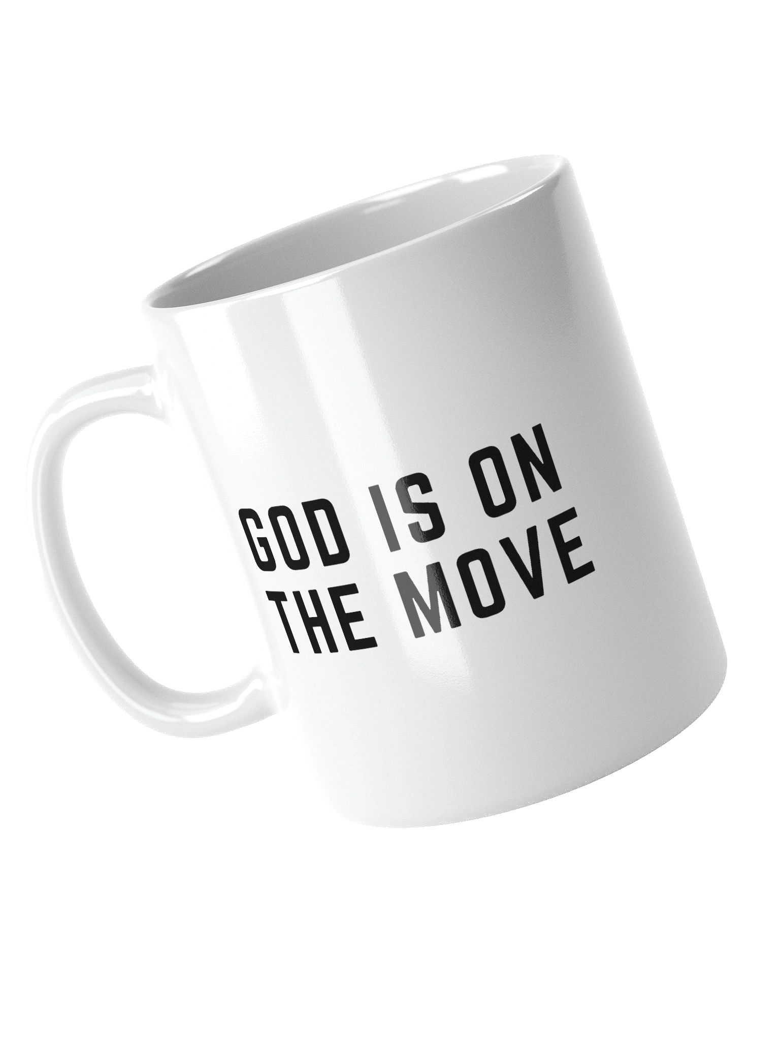 God is On the Move White Mug product image (4)