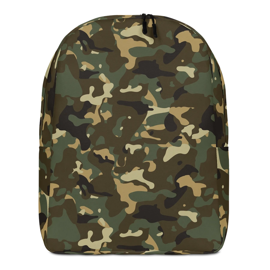 Military Green Camouflage All-Over Print Minimalist Backpack product image (4)