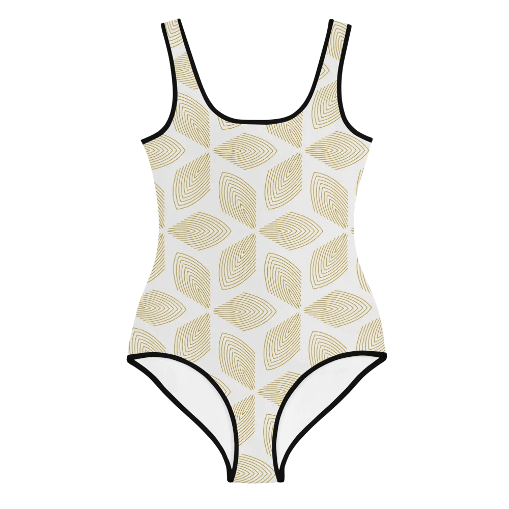 Golden Leaf Luxe – Elegant One-Piece Swimsuit" product image (1)