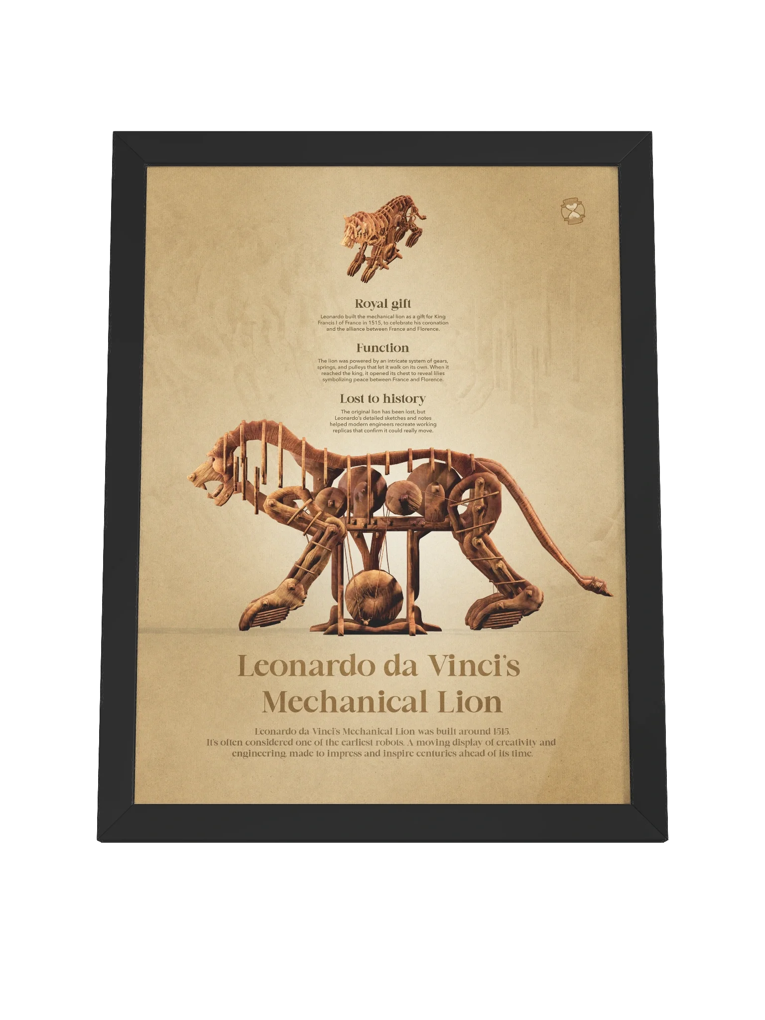 Leonardo da Vinci's Mechanical Lion (Framed poster) product image (6)
