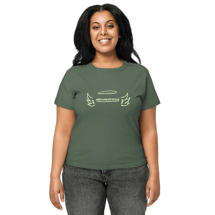 ANGELIC (green duotone) printed waist-length tee product image (2)