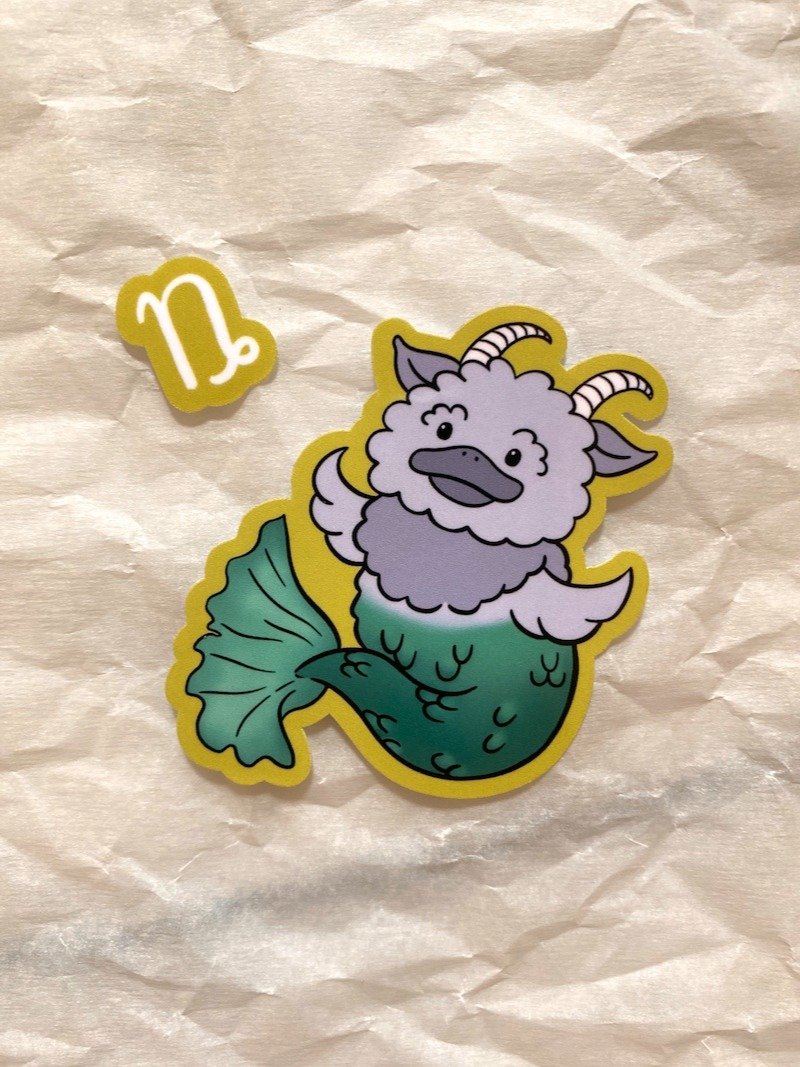 Capricorn Duck Sticker product image (2)