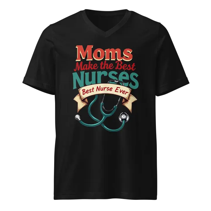 Moms Make the Best Nurses V-Neck Tee product image (1)