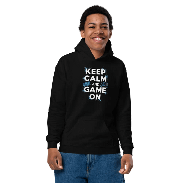 Keep Calm and Game On Youth Hoodie product image (4)