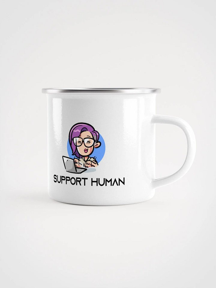 Support Human Coffee Enamel Mug product image (1)