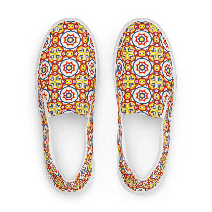 Mens Slip On Canvas - Rainbow (d) product image (1)