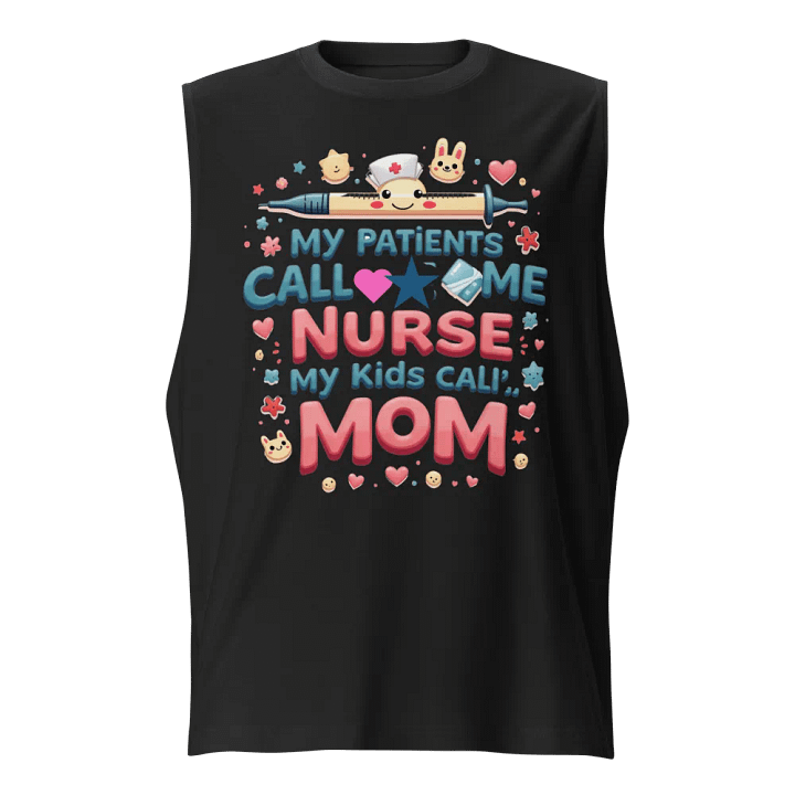 Nurse Mom Cutesy Muscle Tank product image (1)
