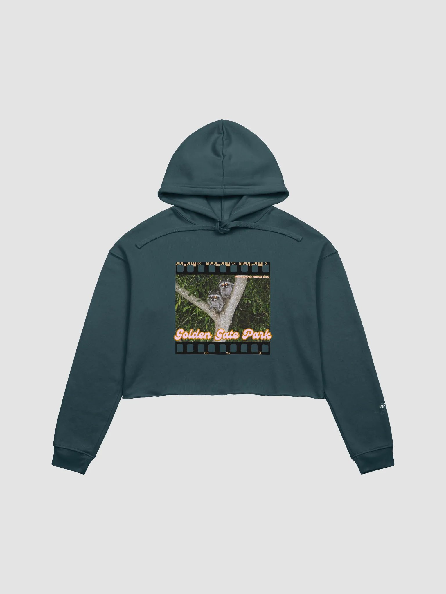 Golden Gate Park Raccoons Crop Top Hoodie (Assorted Colors) product image (1)