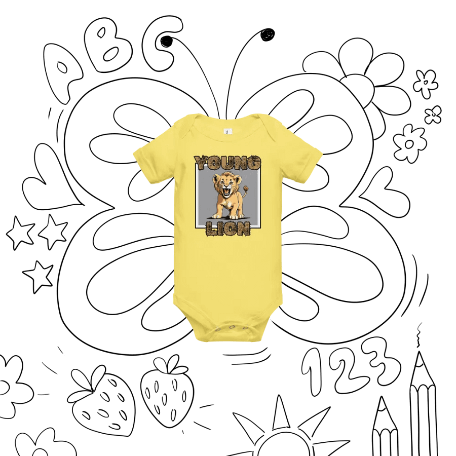 Young Lion Baby Onesie product image (4)