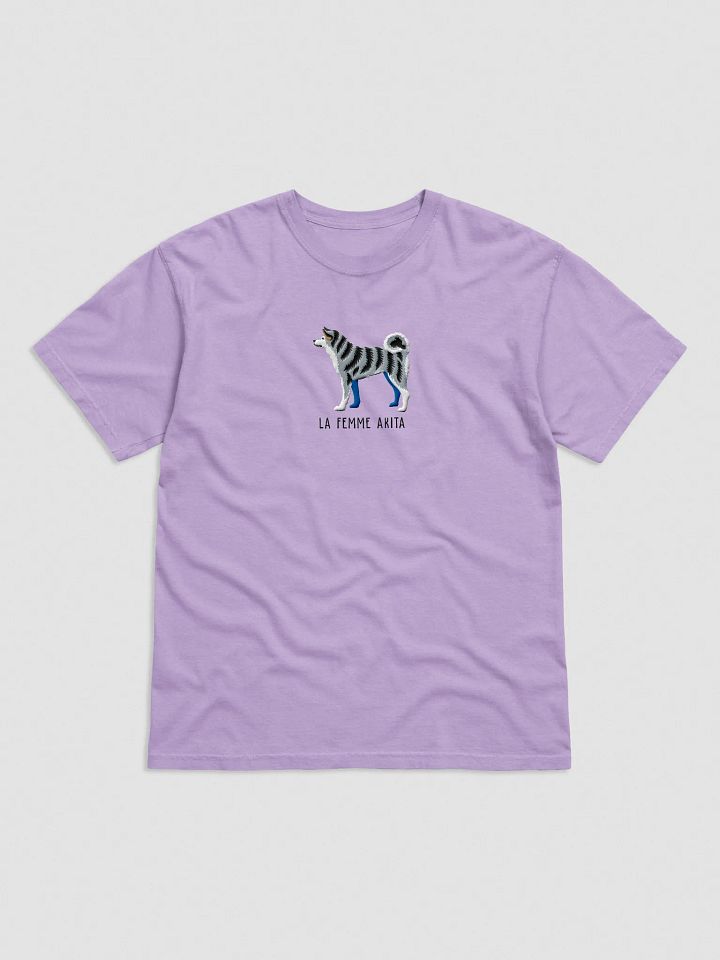 La Femme Akita T-Shirt(Embroidered) of a Japanese Akita(Blue Brindle) product image (33)