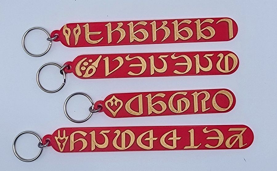 3D Printed Final Fantasy XIV Custom Named Keychain product image (3)