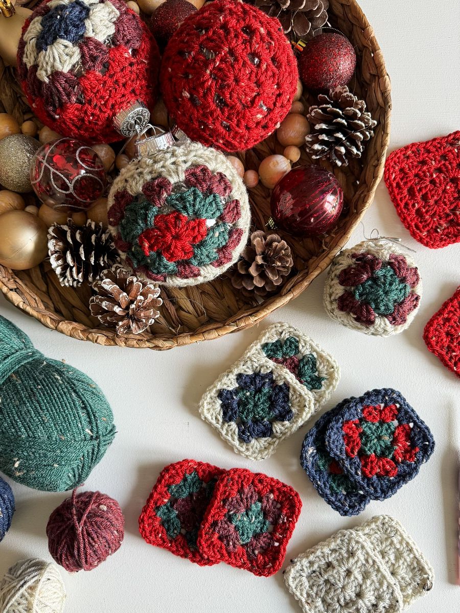 Granny Square Ball, Christmas Ornament Crochet Pattern product image (6)
