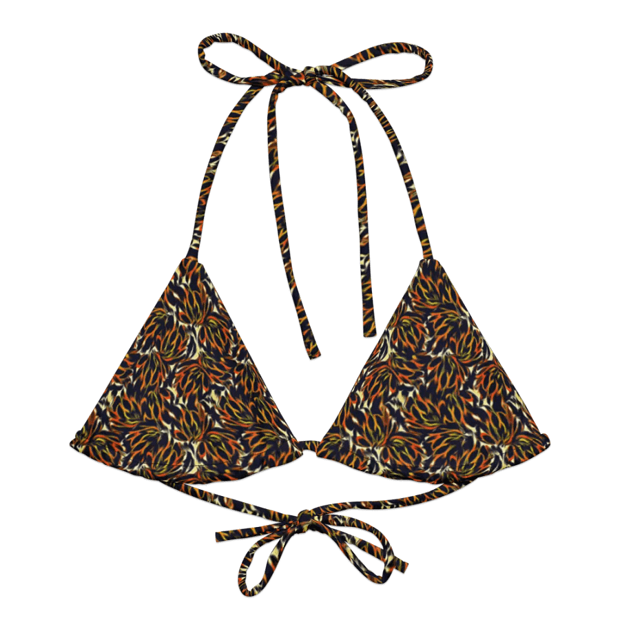Tiger Flower | Recycled Padded String Bikini Top product image (4)