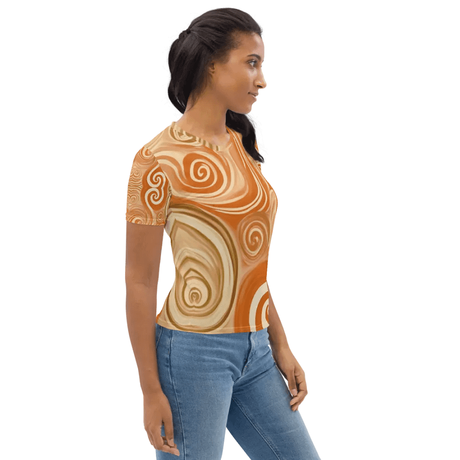 Funky Latte Liquid Tie-Dye Women's Crewneck T-shirt product image (4)