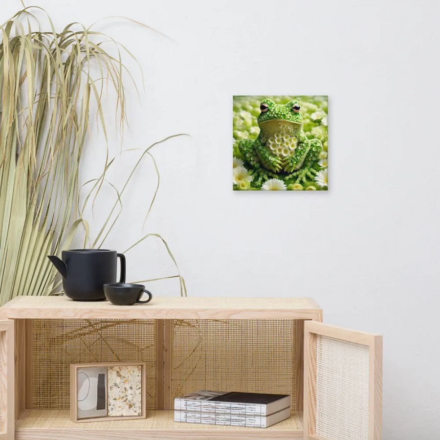 Green Flower Frog Wall Art product image (10)