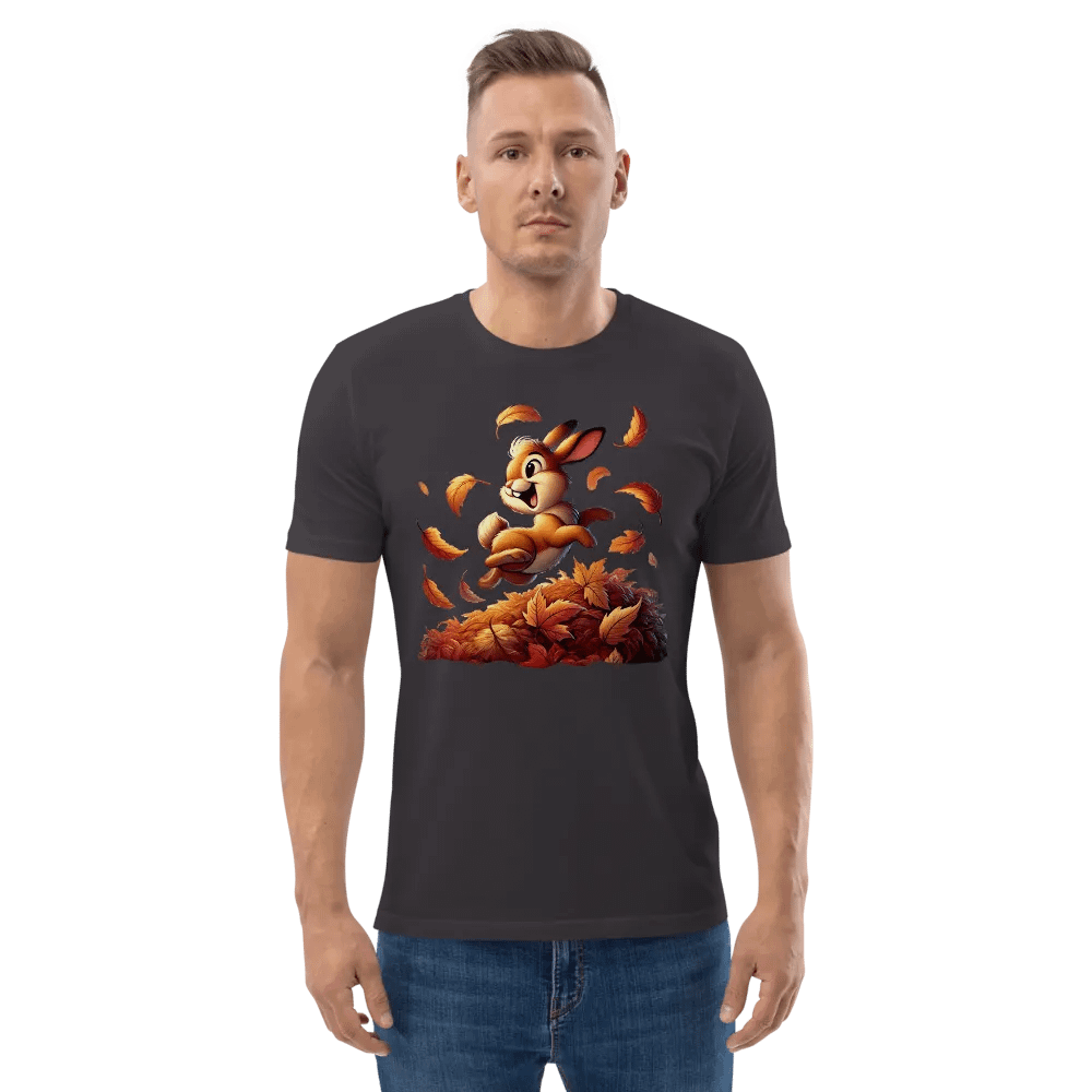 Autumn Leaves Bunny Organic Unisex T-Shirt product image (171)