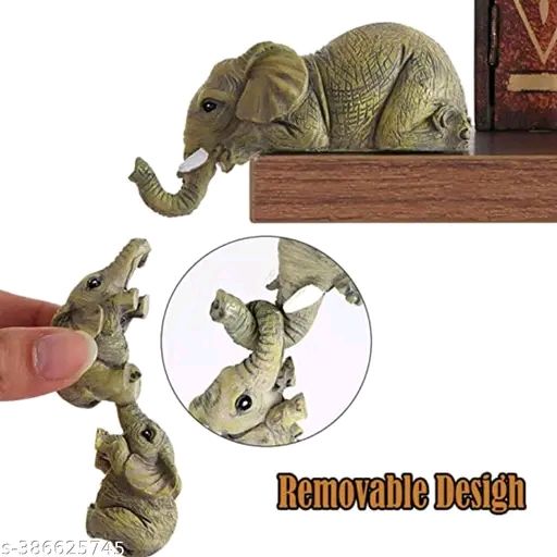 Once & Again Elephant family Showpiece for home decor | living room | bedroom | showpiece | gift home decor showpiece items | antique | home decor items for bedroom | statue for home decor product image (3)