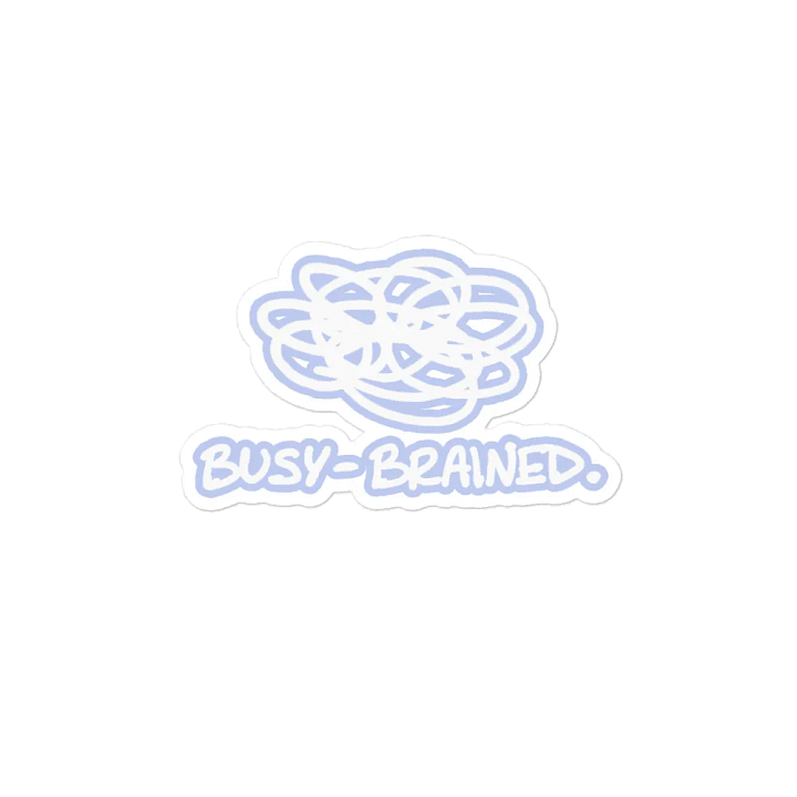 BUSY-BRAINED (lined design, #BDCAEF) magnet product image (2)